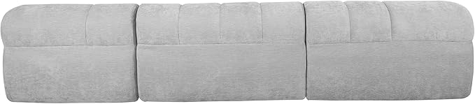 GDFStudio 122" Modern L-Shaped Sectional Sofa with Chaise Lounge,Skin-Friendly Fully Compressed Sponge Couch,High-Density Foam Cushions,Right Hand Facing,Lounge Seating for Living Room,Gray