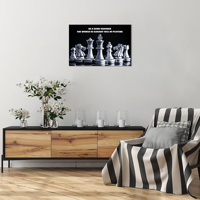 Motivational Wall Decoration, Inspirational Canvas Wall Art for Livingroom, Wood Framed Motivational Quotes Poster, Encouraging Canvas Posters for Office Wall Decor, Dormitory, Living Room