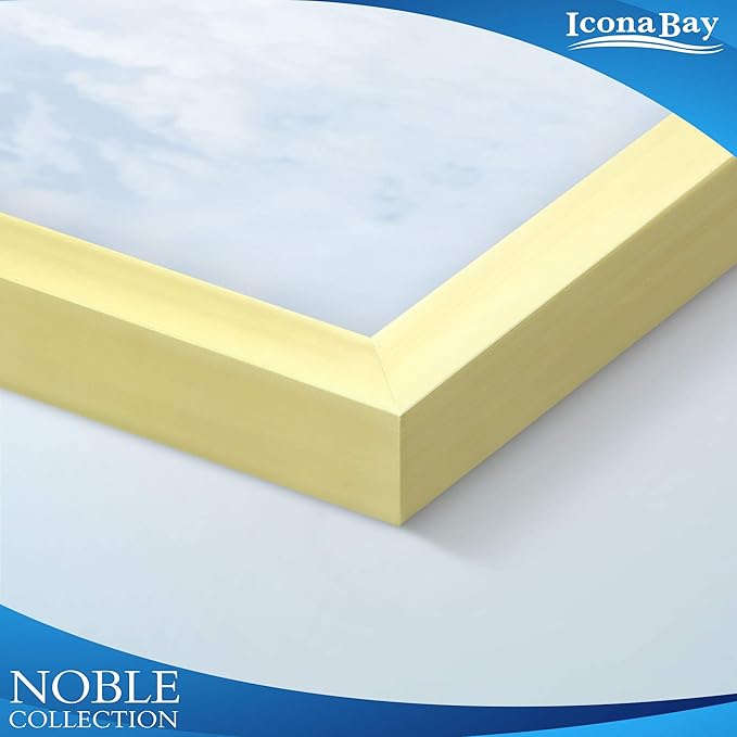 Icona Bay Combo-Sizes Gold Picture Frames Set - 10 PC (Four 4x6, Four 5x7, Two 8x10), Noble Collection Multi-Pack, Modern Professional Design for Wall Gallery