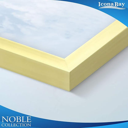 Icona Bay Combo-Sizes Gold Picture Frames Set - 10 PC (Four 4x6, Four 5x7, Two 8x10), Noble Collection Multi-Pack, Modern Professional Design for Wall Gallery