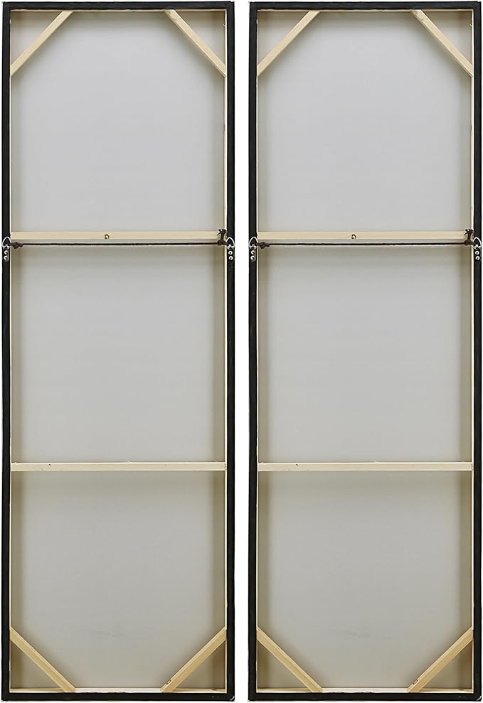 Empire Art Direct Abstract Wall Art Textured Hand Painted Canvas by Martin Edwards, Diptych, 60" x 20" each, Listlessness