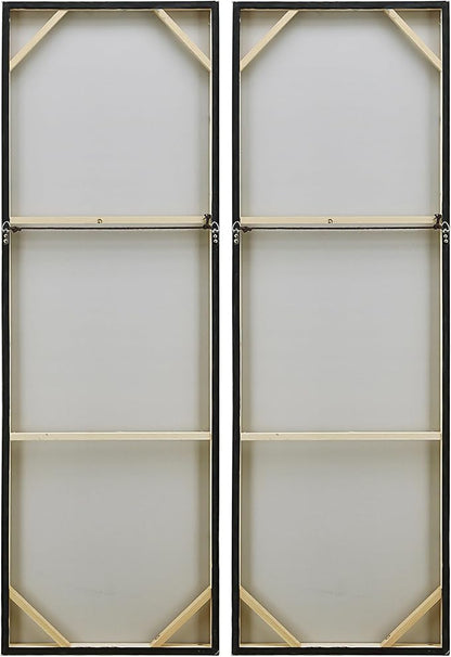 Empire Art Direct Abstract Wall Art Textured Hand Painted Canvas by Martin Edwards, Diptych, 60" x 20" each, Listlessness