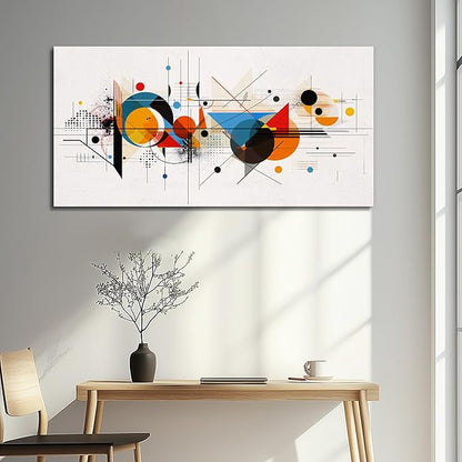 KELIYUAN Large Wall Decor For Living Room Canvas Wall Art For Bedroom Room Minimalism Abstract Geometric Color Line Pictures Wall Paintings Artwork Office Mural Modern Aesthetic Decoration 30"x60"