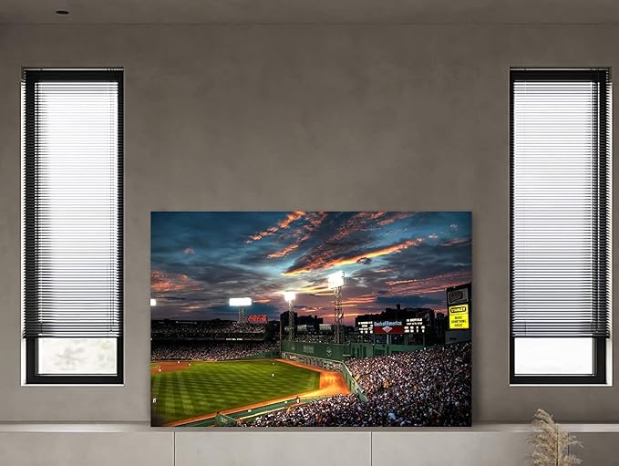 Yatsen Bridge Sports Court Prints Canvas Wall Art Modern Landscape Painting Artwork Picture for Living Room Office Home Decor House Warming Present Stretched Framed Ready to Hang (44" W x 28" H)