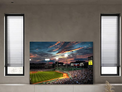 Yatsen Bridge Sports Court Prints Canvas Wall Art Modern Landscape Painting Artwork Picture for Living Room Office Home Decor House Warming Present Stretched Framed Ready to Hang (44" W x 28" H)