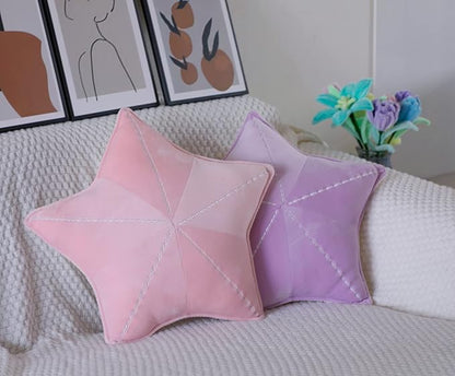 Starfish, Shell Plush Pillow, Car & Waist Cushion, Interesting Characteristic Chair Cushion (Star Pink, 19.6in)