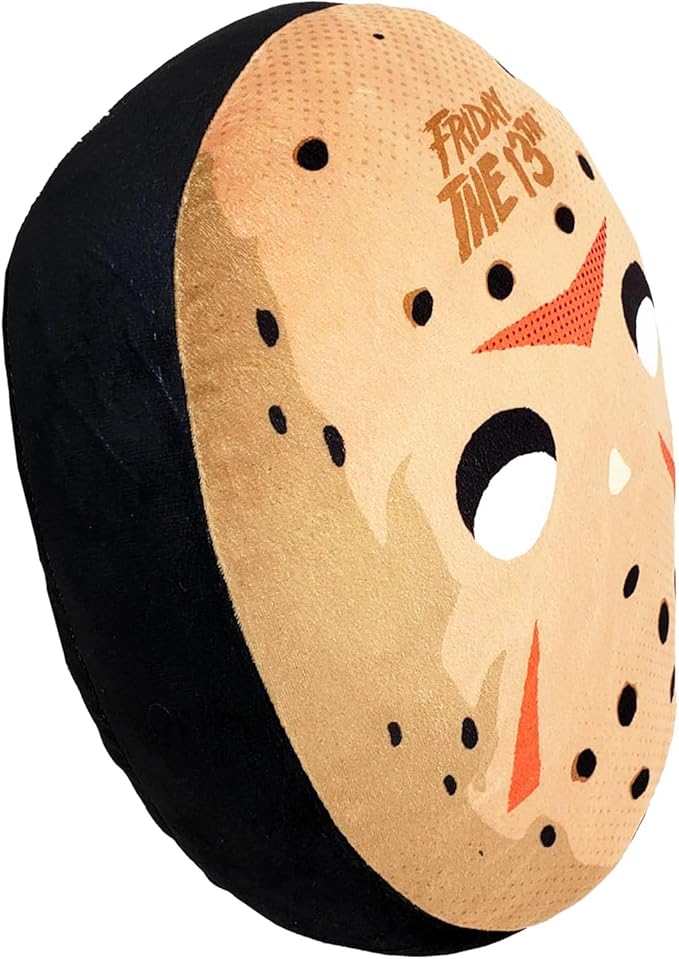 FRIDAY THE 13TH Cloud Pillow Set – Halloween Decor Bundle with 15" Jason Voorhees Throw Pillow Plus Bookmark Horror Movie Home Decor Pack