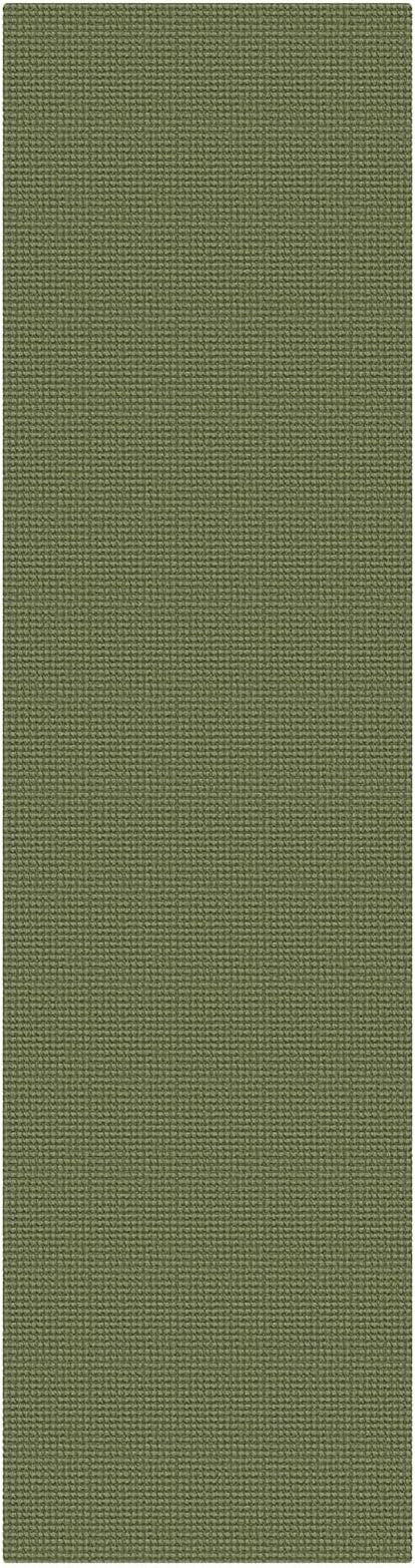 KOZYFLY Cotton Runners Rugs for Hallway 2.5'x10', Washable Runner Rug, Woven Non Slip Kitchen Runner, Braided Entryway Rug, Floor Carpet for Entry, Aisle, Hall, Olive Green/Earthy Green