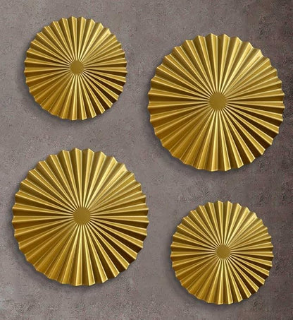ITrixgan Aesthetic Bedroom Wall Decor Above Bed, Gold Metal Art Wall Decor For Bedroom, Modern Wall Hanging Decor Metal Decorative Wall Art Set, Sunburst Wall Decorations For Living Room