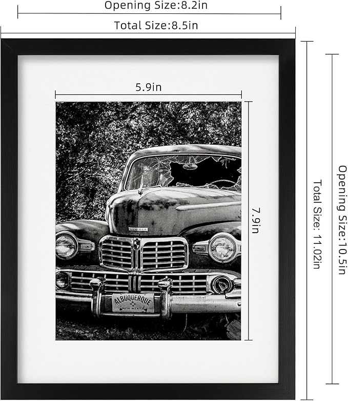 8.5x11 Picture Frames Black Set of 12 for Wall Gallery Collage Photo Frames or Tabletop Display