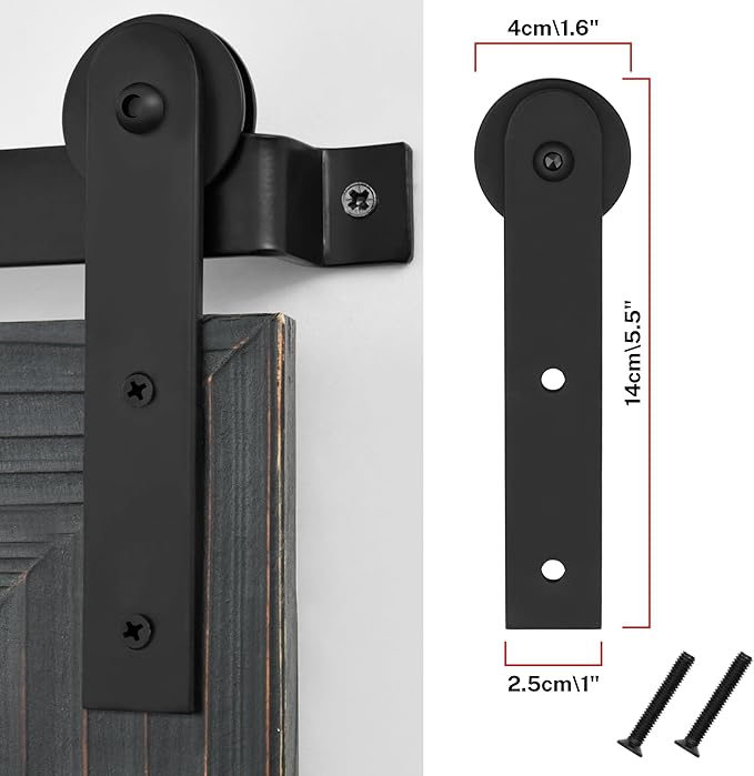 COGOOD Bathroom Mirrors for Over Sink - 29 x 22 Farmhouse Barn Door Wall Mirror for Bathroom, Living Room, Entryway Wall Decor Black