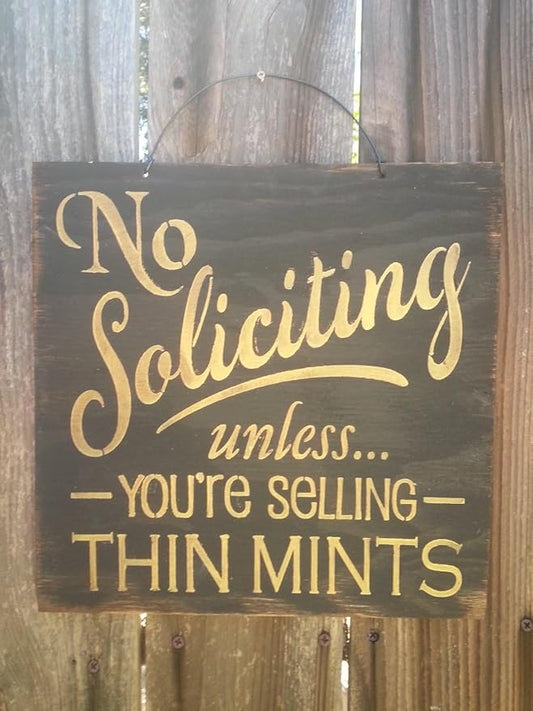 Rustic Wooden Signs no Soliciting no Solicitors Front Porch Sign Wall Art Decor Kitchen Cafe Pub Decor Gift 8x12 INCH
