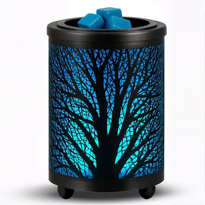 Leyoue Electric Wax Melt Warmer PTC Heating Plate with 7 Colors LED Changing Light Wax Warmer Fragrance Warmer for Home Office Gifts & Decor(Black Forest)