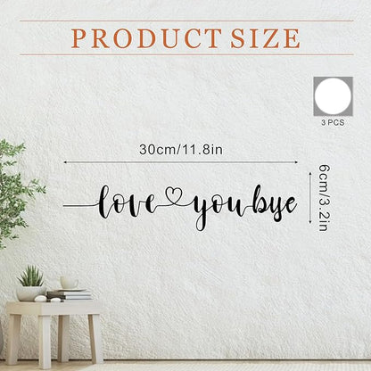 Love You Bye Over Door Frame Decor Corner Sign, Metal Door Topper Wall Decor Express Love and Warm Family Sign for Office Front Door Bathroom Hallway Entryway Black (LOVE YOU. BYE Style 14)