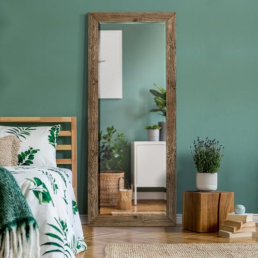 Barnwood Wood Full Length Mirror - Distressed Tonal Walnut (AR2-L05S)