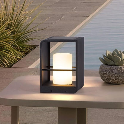 Solar Lanterns Outdoor Waterproof, Led Corner Floor Lamp Dimmable, Smart Outdoor Lantern, Remote Control Floor Lamp Modern Design, Patio Lantern with Warm White Lights for Table Porch Garden Yard