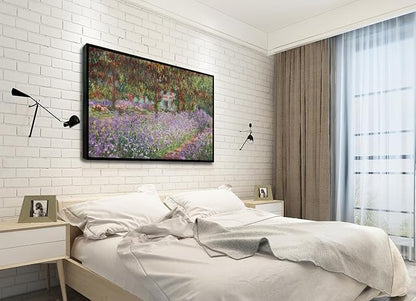 Irises in Monet's Garden, 1900 by Claude Monet - Large Canvas Art Wall Decor Painting Print Framed -24" x 36"