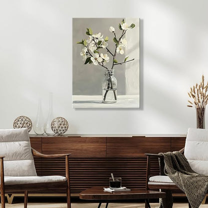 daktenn Floral Canvas Wall Art Bathroom Wall Art Pictures Wall Decor Home Decor Wall Decor for Bedroom Livingroom 18x24 Inches