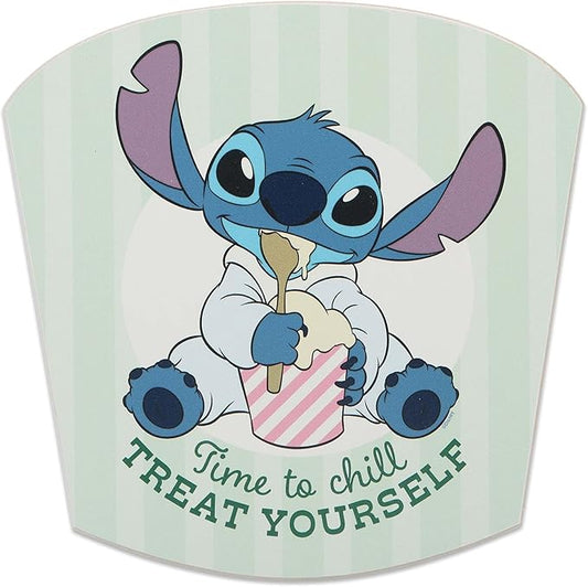Disney Lilo and Stitch Time to Chill Treat Yourself Wood Wall Decor - Cute Stitch Ice Cream Sign for Home