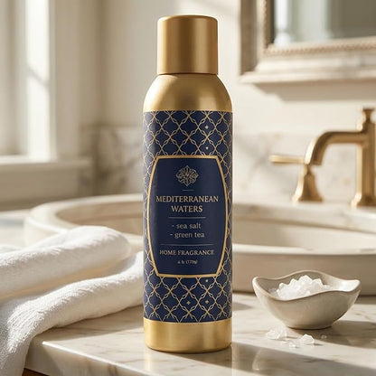 Room Fragrance Air Freshener Spray Concentrated Bathroom, Kitchen, Car, or Office Deodorizer, U.S.- Made by AP Fragrance (Mediterranean Water)