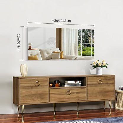 CILIBER Frameless Mirror, 20x40 Mirrors for Wall, Rectangle Bathroom Mirror for Over Sink, Frameless Vanity Mirror with Polished Edge, 3mm Tempered Glass, Hangs Horizontally or Vertically