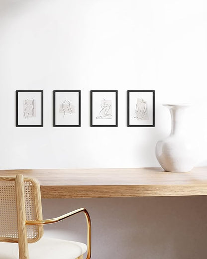 Haus and Hues 5x7 Black Oak Wood Photo Frame Set of 15 - Mini Picture Frames Bulk Gallery Set - Premium Bulk Picture Frames 5x7 for Stylish Photo Gallery Wall Frame Set - Ideal for Home & Office Decor