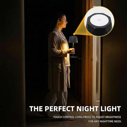Modern 2-in-1 Table Lamp & Bottle Lamp, Pleated Metal Shade Touch Control Lamp | Adjustable Height, Warm Light & RGB, Stepless Dimming, Anti-Tip Design,Triangle,Black