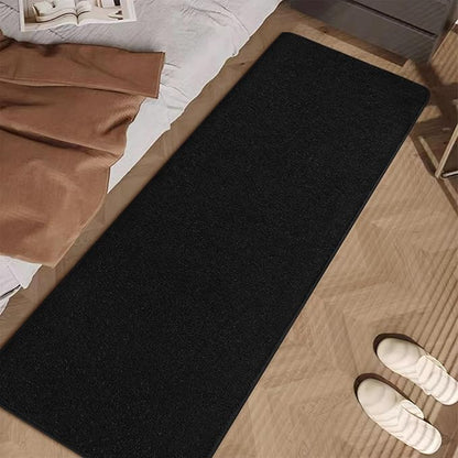 2x6 Bedside Runner Rug, Black Hallway Area Rugs for Bedroom, Low Pile Washable Modern Memory Foam Carpet, Non Slip Soft Carpets for Entrance Kitchen Laundry Living Room Decor