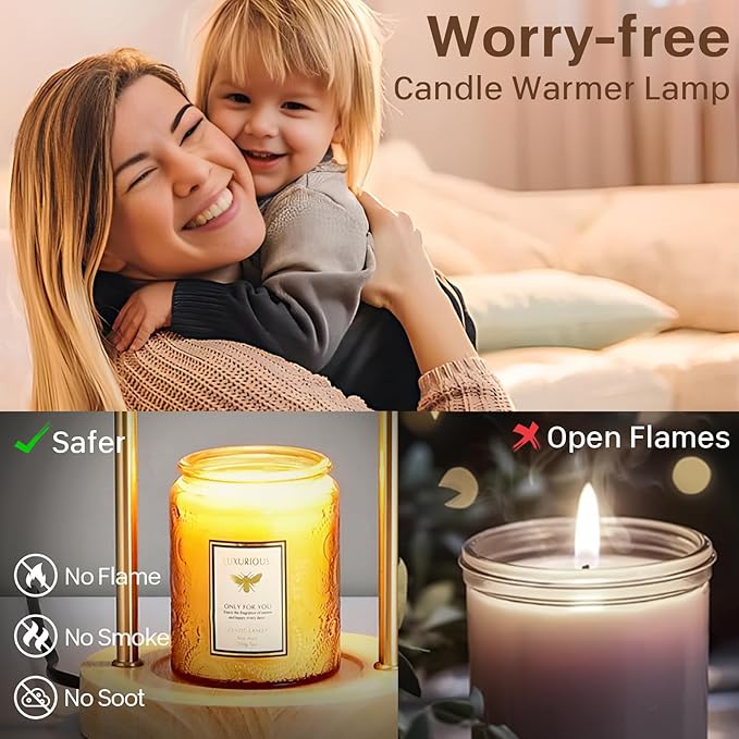 Candle Warmer Lamp,Wax Warmers for Jar Candles,Xmas Warm Candle Lights for Home Decoration,A Christmas Gifts for Relatives,Friends.