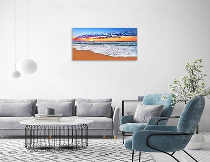 TutuBeer 1 Panel Beach Decor for Home Beach Art Colorful Ocean Kitchen Decor Sunrise Sea Wall Decor for Home Sea Wall Art Ocean Room Decor Wall Decor 8" x 16" x 1 Piece