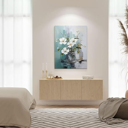 daktenn Floral Canvas Wall Art Bathroom Wall Art Pictures Wall Decor Home Decor Wall Decor for Bedroom Livingroom 24x32 Inches