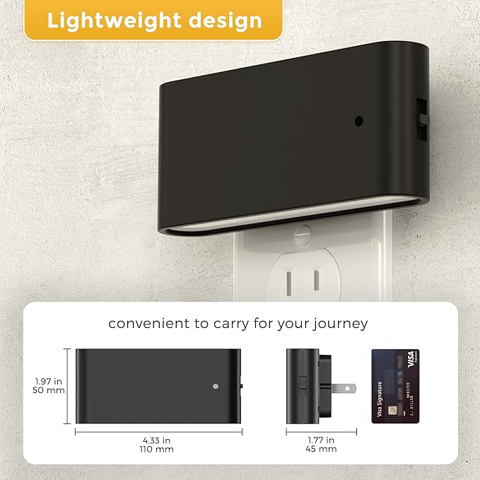 L LOHAS LED Night Light, 2 Pack Dimmable Modern LED Night Lights Plug into Wall,Dusk to Dawn Sensor Night Lights for Kid, 0-100LM 2000K Amber Nightlight for Hallway Bedroom Stairway