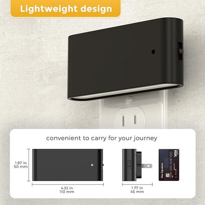 L LOHAS LED Night Light, [4 Pack] Dimmable Modern LED Night Lights Plug into Wall,Dusk to Dawn Sensor Night Lights for Kid, 0-100LM 3000K Soft White Nightlight for Hallway Bedroom Stairway