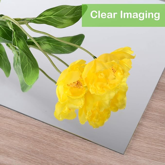 EVENLIVE Full Length Mirror Tiles, 14 Inch x 4 Pieces, Frameless Wall Mirror, Self Adhesive Body Mirror for Gym, Door, Bedroom