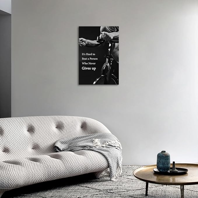 Jumong Motivational Quotes-Never Gives up-Inspirational Office Wall Art, Sport Encouraging Canvas Posters for Office, Living Room Decor, Gallery-Wrapped Canvas Art Set Framed Ready to Hang