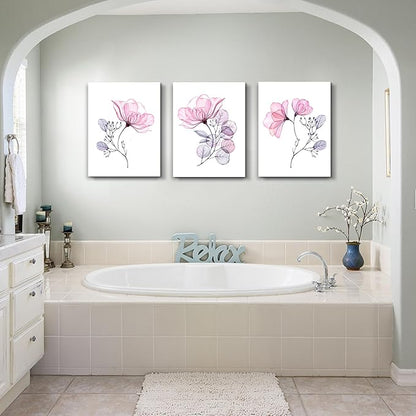 Lapremoly Large Canvas Wall Art for Living Room Wall Decor for Bedroom Vintage Flowers Picture Watercolor Painting Kitchen Home Decoration Abstract Canvas Print Artwork Modern Office Wall Posters