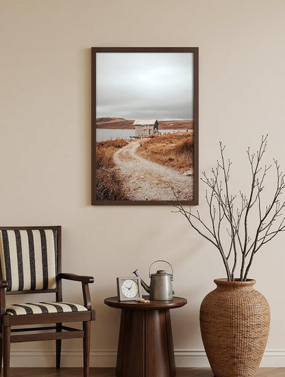 Momentworth 20x30 Frame Set of 3, Dark Brown Wood Grain 20x30 Poster Frame for Gallery Wall Mounting (3 Pack,Walnut)