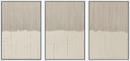 SIGNLEADER Framed Canvas Print Wall Art Set Beige Abstract Neutral Illustrations Minimal Decorative Bohemian Nordic for Living Room, Bedroom, Office - 24"x36"x3 WHITE