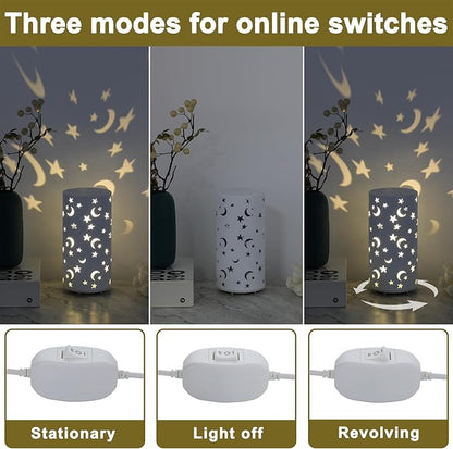 Star & Moon Night Light - USB Rechargeable Portable Bedside Lamp, Adjustable Color Lamp for Kids, Women, Bedroom, Home Décor, Gift for Mom, Nursery, Birthday & Holiday Gifts
