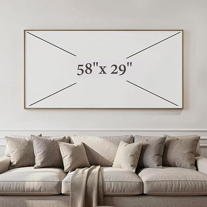 Wall Art Floral Rustic Wall Decor Brown and Grey Canvas Painting Abstract Wall Art for Bedroom Living Room Dining Room Home Office Decor 30"x60" with Framed