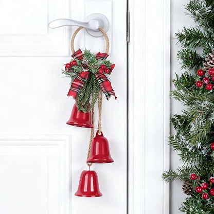 Christmas Bells Decorations Jingle Bell，Hanging Decorative for Door, Bedroom, Living Room,Tree Ornaments for Home Decor, Wreath, Door Hanging, Garland, Cluster Decorative Bells (Red)