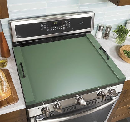 GASHELL Noodle Board Stove Cover with Handles, Multiple Stove Top Cover Board for Electric/Gas Stove Top(Forest Green)