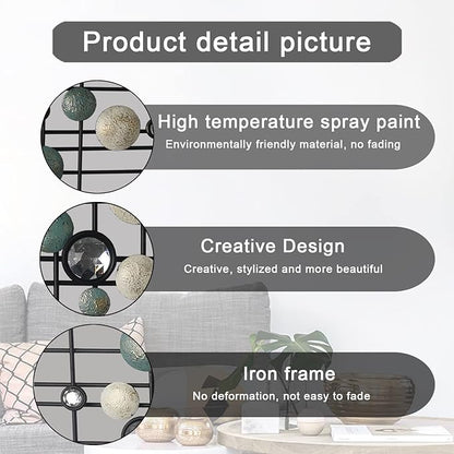 KEQAM Large Modern Metal Wall Art,Home Metal Wall Decor,Wall Sculptures Handmade Wall Hanging Wall Decoration for Living Room/Dinning Room/Bedroom/Entryway/Kitchen/Office