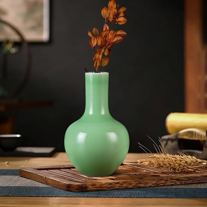 KAMMAK Colored Ceramic Vase, Beautiful Hand-Painted Decorative Vase, Modern Art Porcelain Vase for Flower Mantle Dining Table Centerpiece, Entryway Living Room Wedding Decoration, SS003