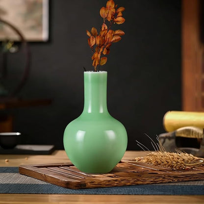 KAMMAK Colored Ceramic Vase, Beautiful Hand-Painted Decorative Vase, Modern Art Porcelain Vase for Flower Mantle Dining Table Centerpiece, Entryway Living Room Wedding Decoration, SS003