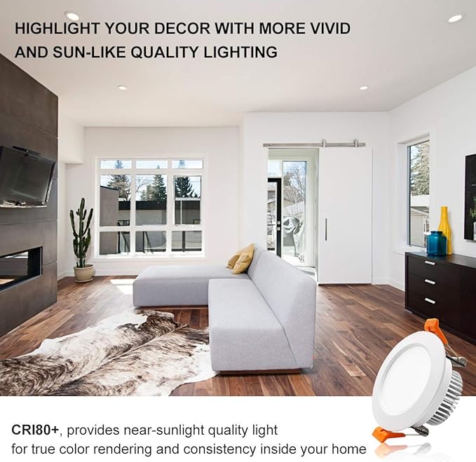 2 Inch LED Recessed Lighting, Dimmable Downlight 3W(35W Halogen Equivalent), CRI80, 4000K Natural White Ceiling Light with LED Driver (1 Pack)