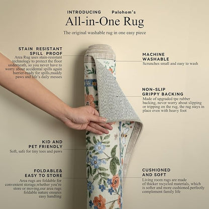Washable Kitchen Rug Runners for Hallways: 2'x10' Bedroom Runner Non Slip Low Pile Stain Resistant Soft Indoor Floor Carpet Runner Rugs for Entryway Hallway Kitchen Laundry Room Farmhouse