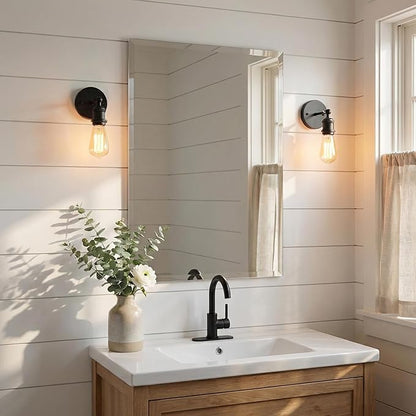 22x30 Inch Frameless Bathroom Mirror, Rectangular Beveled Wall Mirror for Over Sink, Vertical or Horizontal Vanity Mirror for Small Bathroom, Bedroom, Entryway