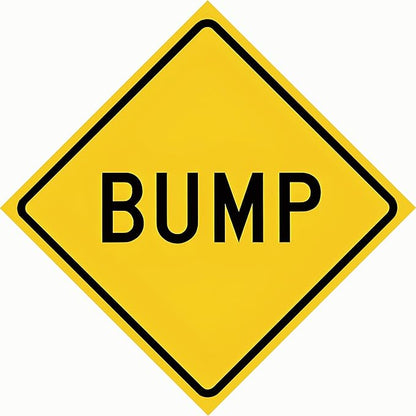 Tin Signs Warning Bump Sign, Road Business Sign 12 x12 Inches Aluminum Metal Vintage Plaue Signs