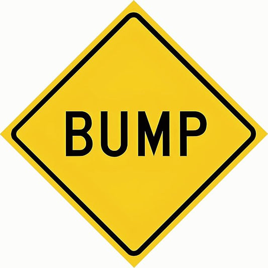 Tin Signs Warning Bump Sign, Road Business Sign 12 x12 Inches Aluminum Metal Vintage Plaue Signs